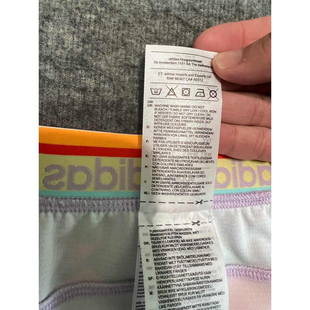 Adidas x The FARM Company Pacer Training Shorts Purple Tropical HS1198 Womens L - Picture 6 of 13